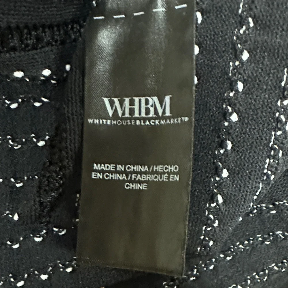 White House Black Market Black and White Dotted Tank Top - Picture 6 of 7